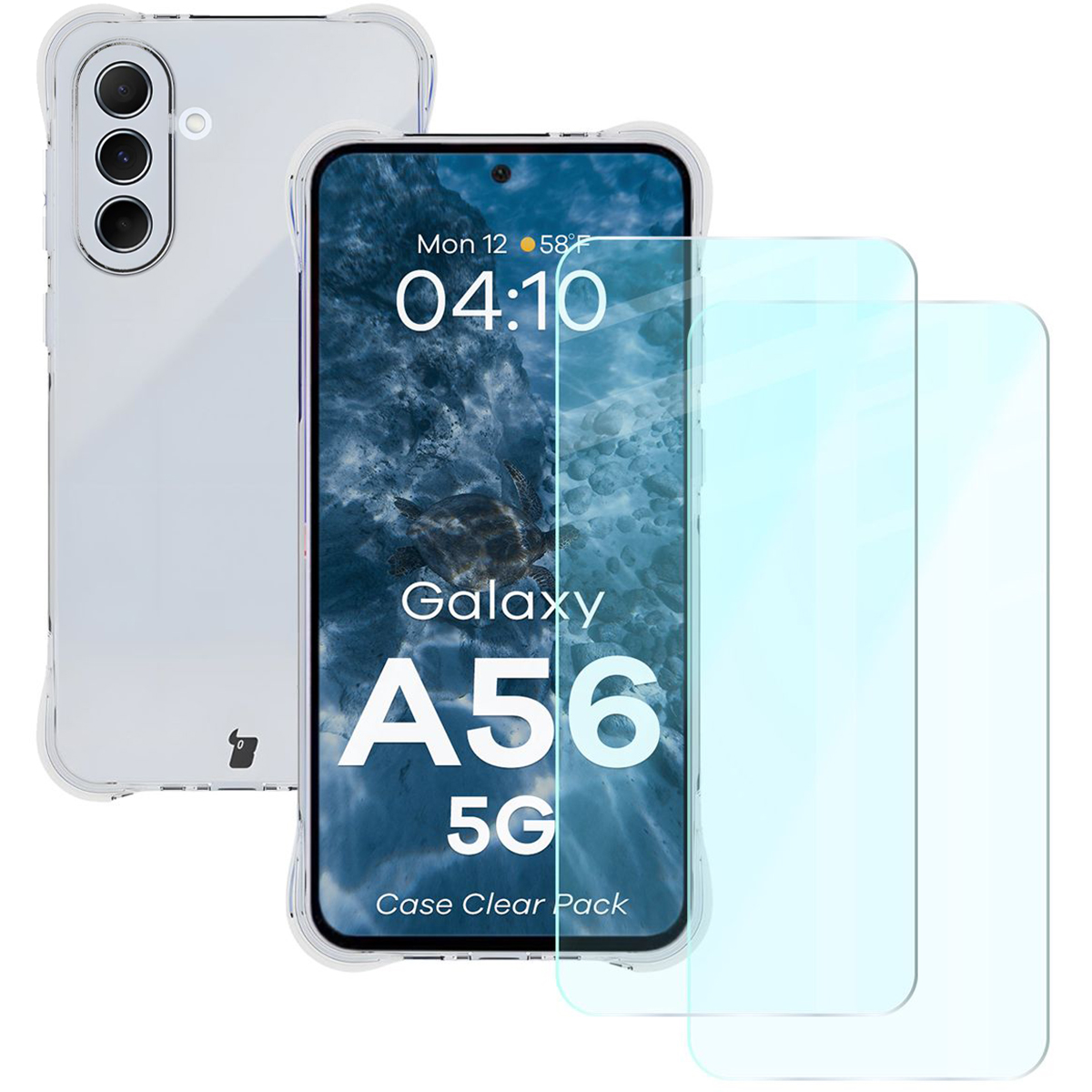 Bizon Case Salpa tok + edzett üveg Bizon Glass Clear 2 - 2 darab, Samsung Galaxy A56 5G