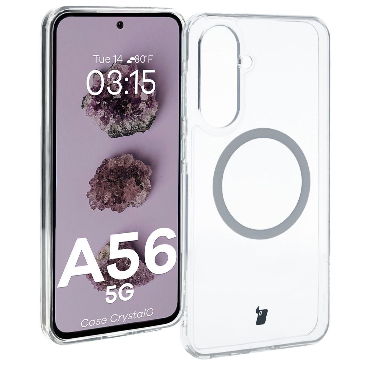 Transparent Bizon Case CrystalO for Samsung Galaxy A56 5G