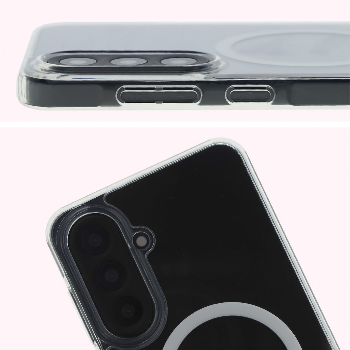 Full cutout and raised edges for the camera in Bizon Case CrystalO