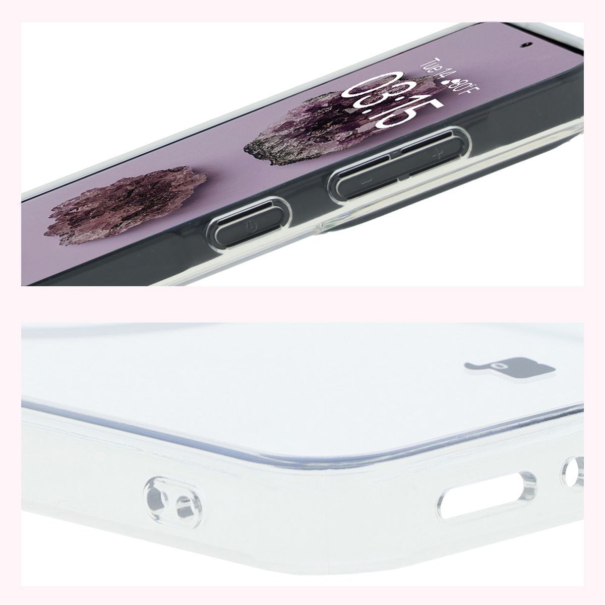 Reinforced corners and raised screen edges in Bizon Case CrystalO