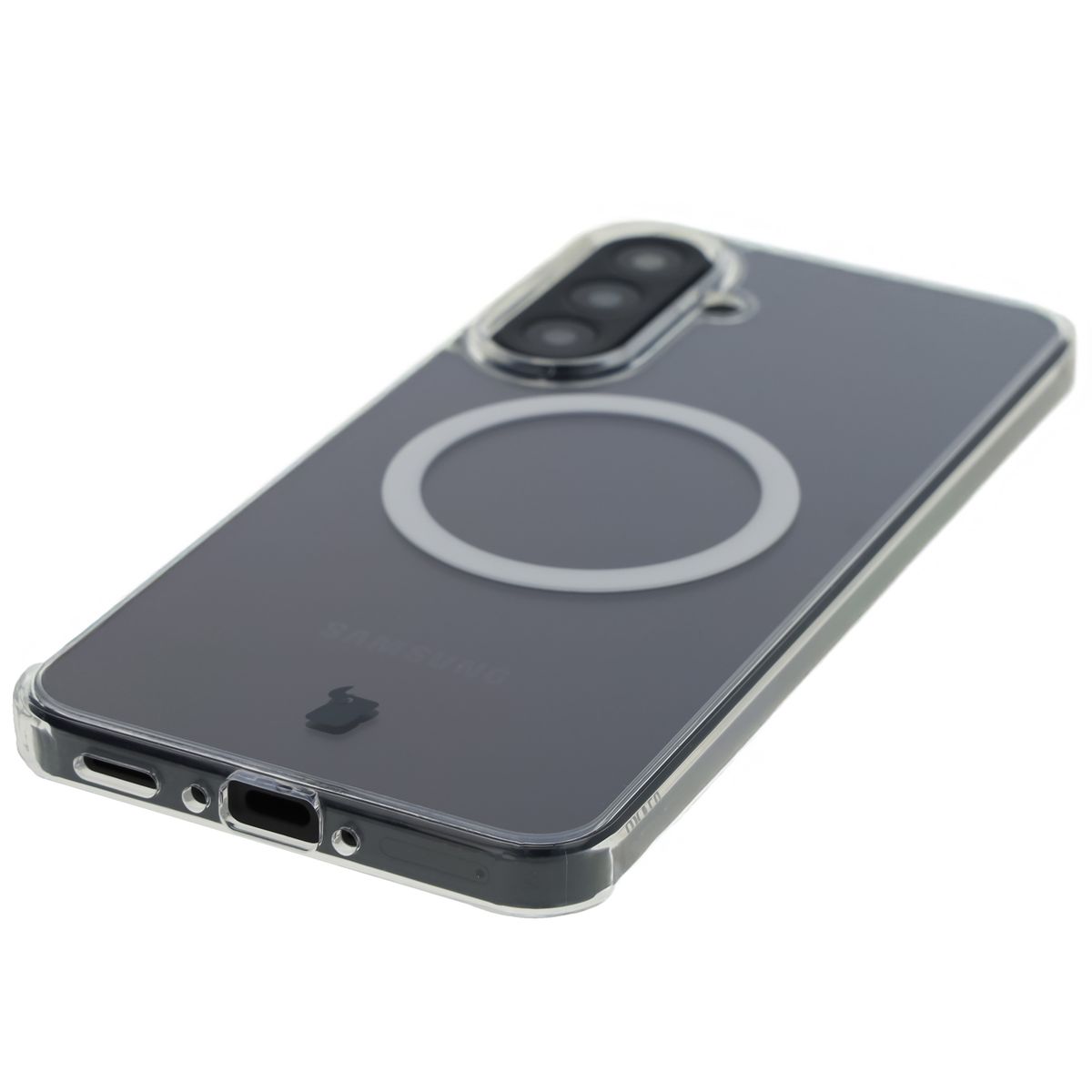 Integrated buttons, cutouts and hybrid material in Bizon Case CrystalO