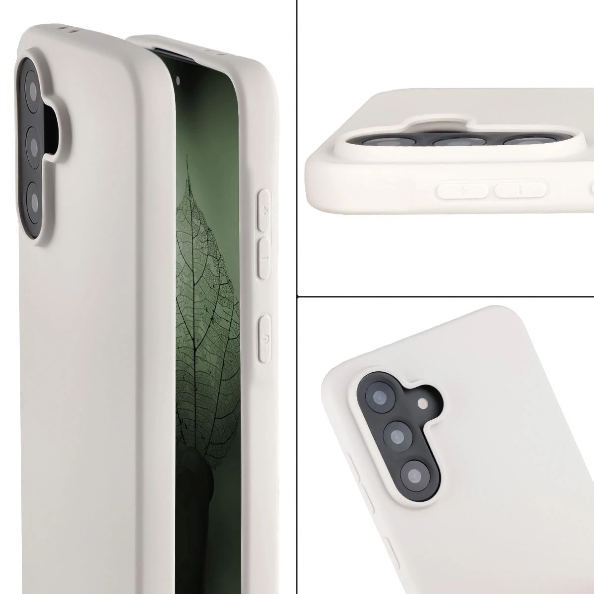 Podwyższone krawędzie i powłoka antypoślizgowa w etui Bizon Case ReLeaf do Samsung Galaxy A56 5G