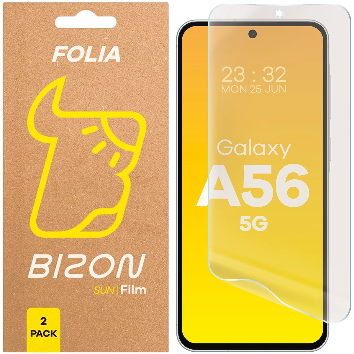 Folia matowa na ekran Bizon Glass Film Sun do Samsung Galaxy A56 5G, 2 sztuki