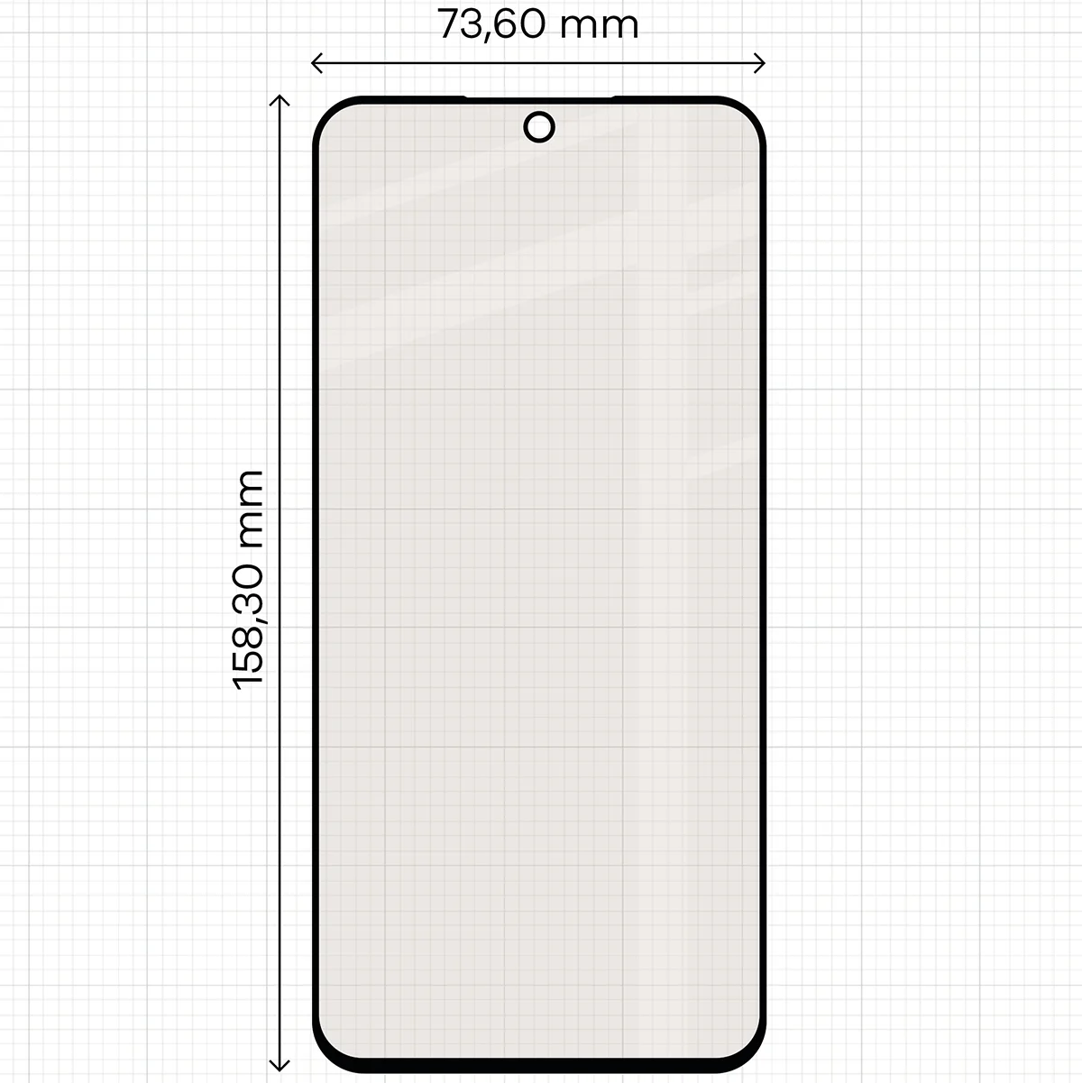 Miarka z wymiarami szkła matowego Bizon Glass Matte do Samsung Galaxy A56 5G
