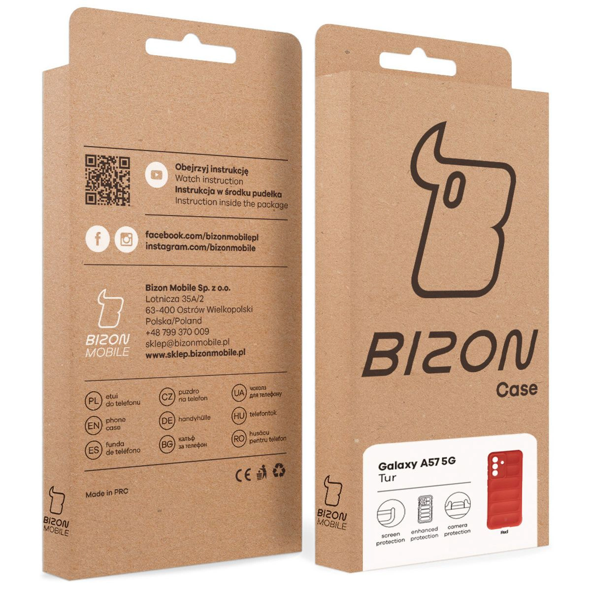 Cutie Kraft Bizon Case cu eticheta dedicată pentru Samsung Galaxy A57 5G