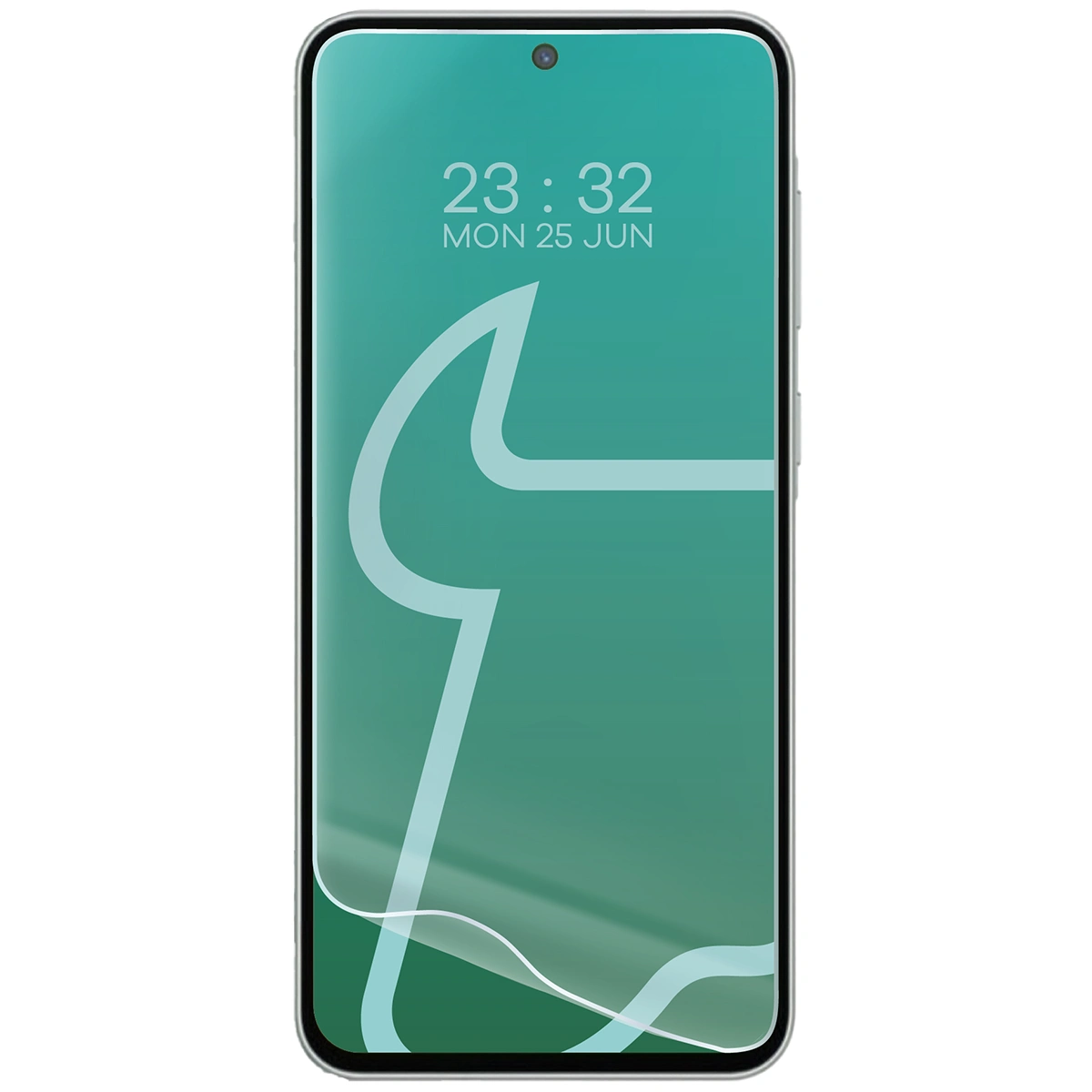 Folia hydrożelowa do Samsung Galaxy A57 5G obok telefonu