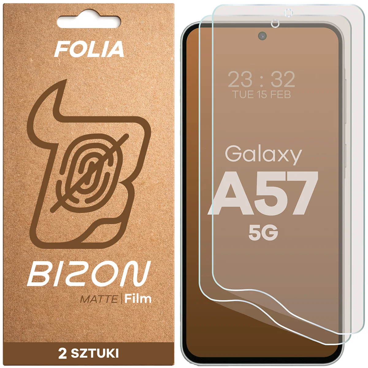 Matte film for the screen Bizon Film Matte Duo for Samsung Galaxy A57 5G, 2 pieces