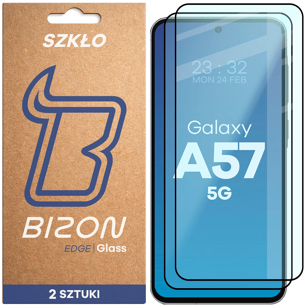 Szkło hartowane na cały ekran Bizon Glass Edge Duo dla Samsung Galaxy A57 5G