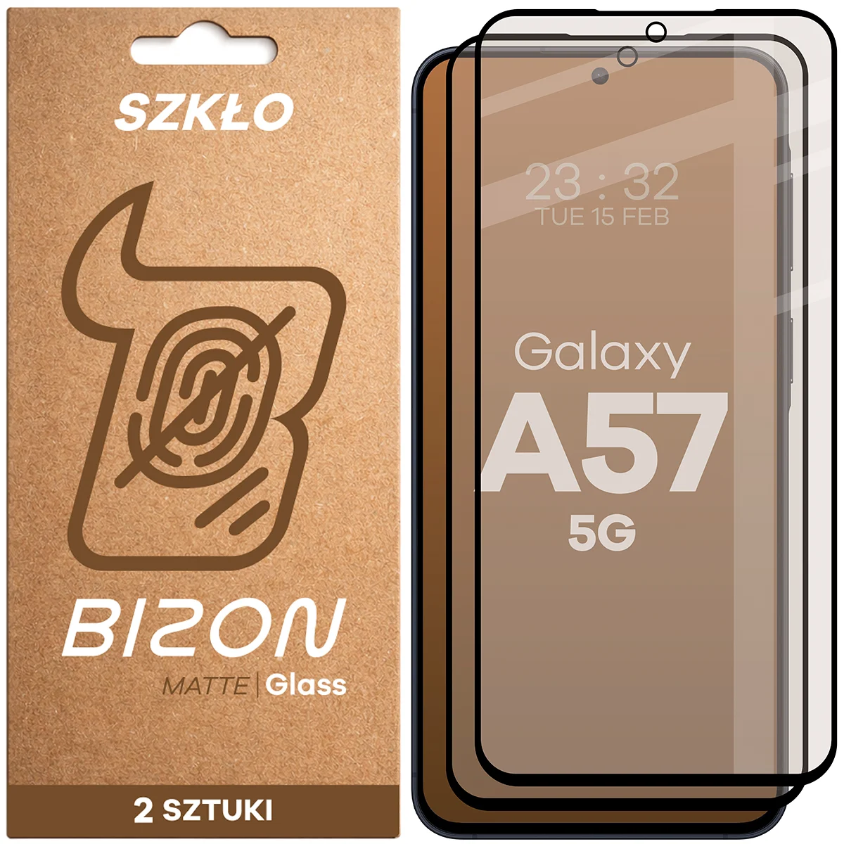 Szkło matowe na ekran Bizon Glass Matte Duo do Samsung Galaxy A57 5G, 2 sztuki