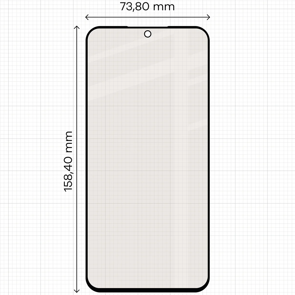 Miarka z wymiarami szkła matowego Bizon Glass Matte Duo do Samsung Galaxy A57 5G