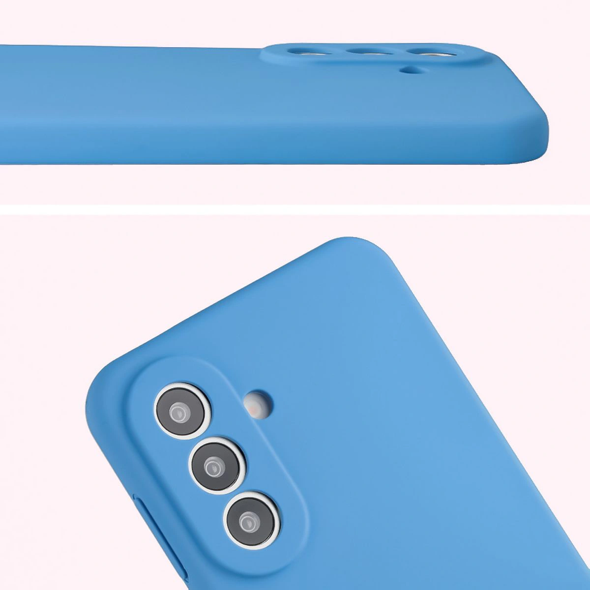 Close-up of the lens cutouts in the Bison Soft Case for Samsung Galaxy A57 5G