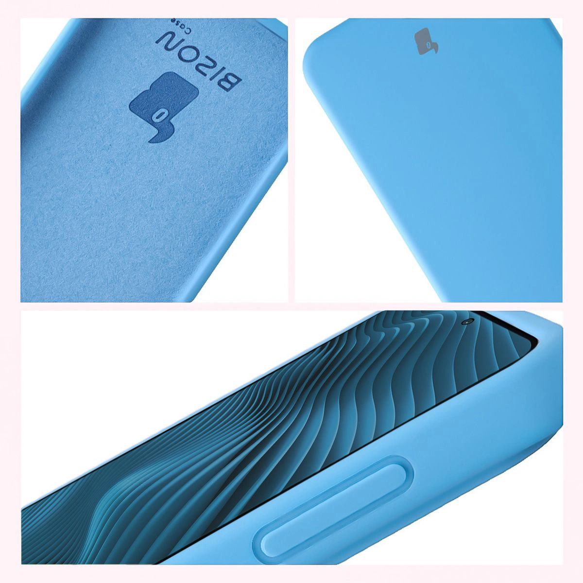 Construction of the Bison Soft Case: integrated covers, raised edges, and microfiber padding for Samsung Galaxy A57 5G