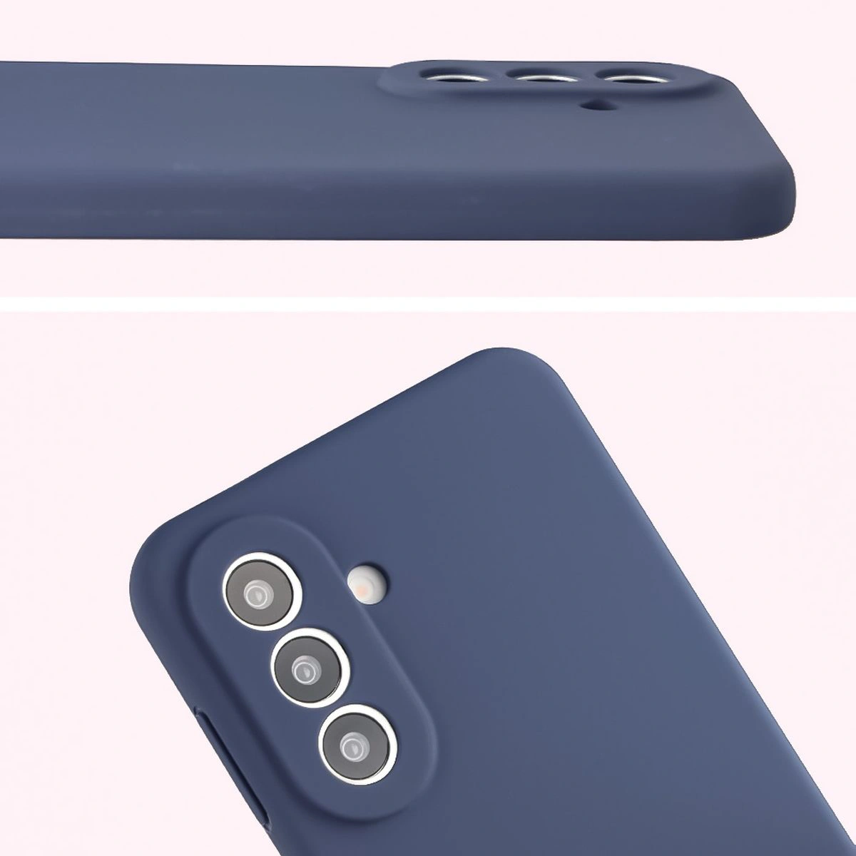 Prim-plan pe decupajele pentru obiective în carcasa Bizon Soft Case pentru Samsung Galaxy A57 5G