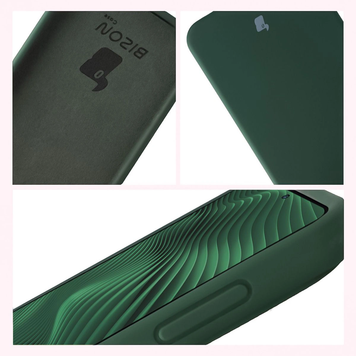 Construction of the Bison Soft Case: integrated covers, raised edges, and microfiber lining for Samsung Galaxy A57 5G