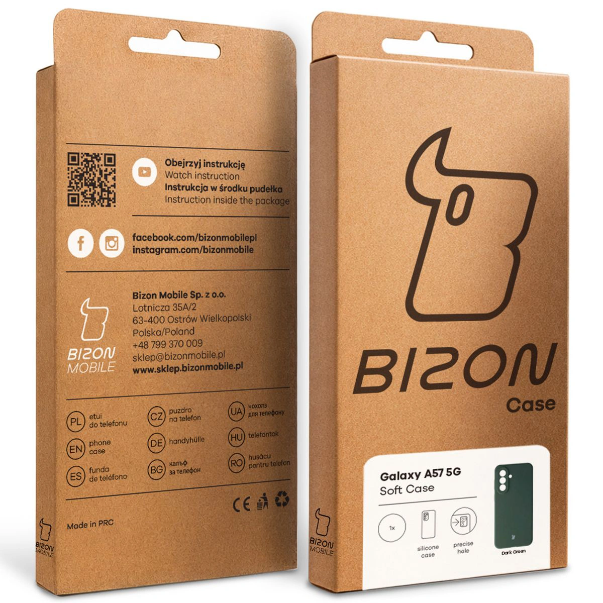 Kraft box Bison Case with a dedicated label for Samsung Galaxy A57 5G