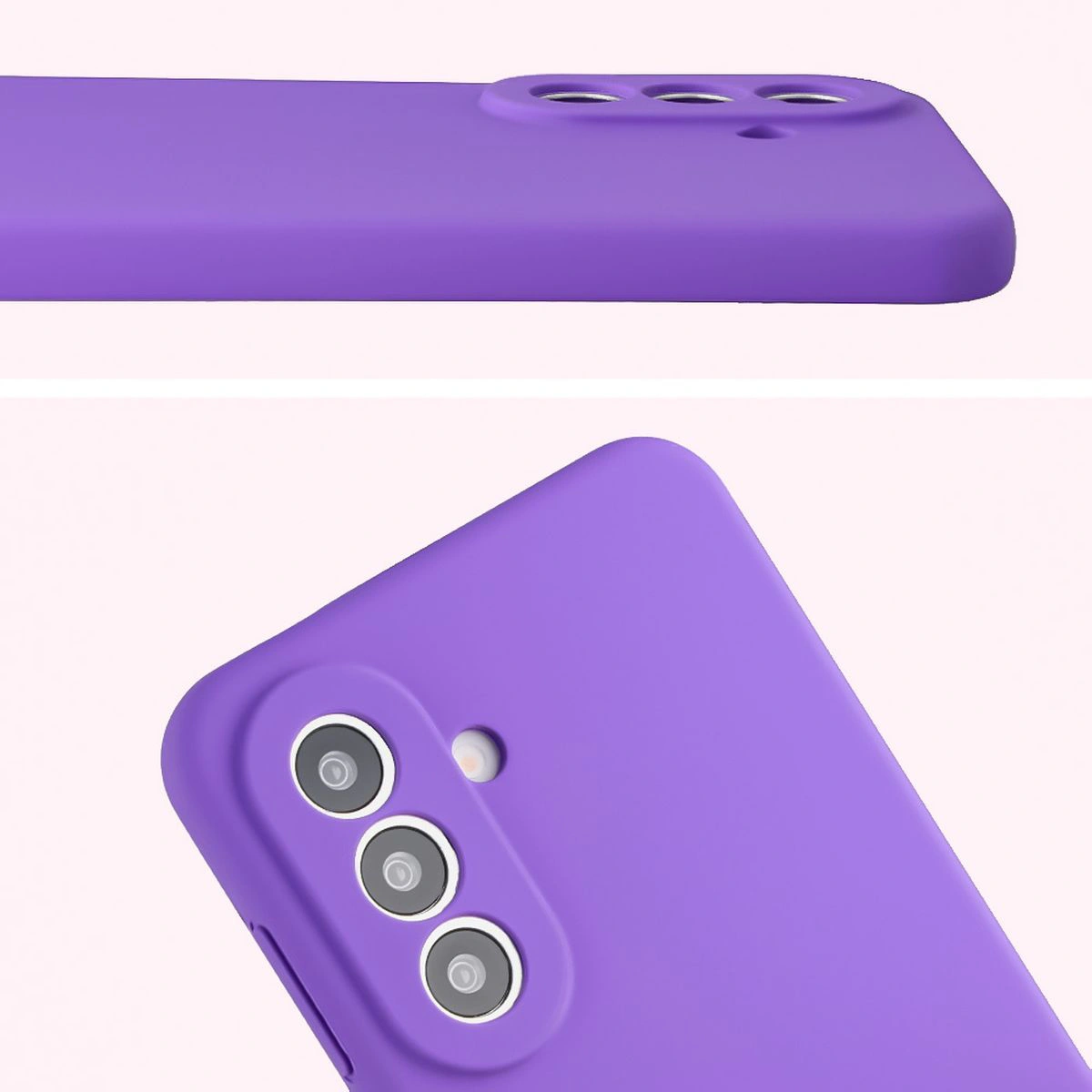 Close-up of lens cutouts in the Bison Soft Case for Samsung Galaxy A57 5G