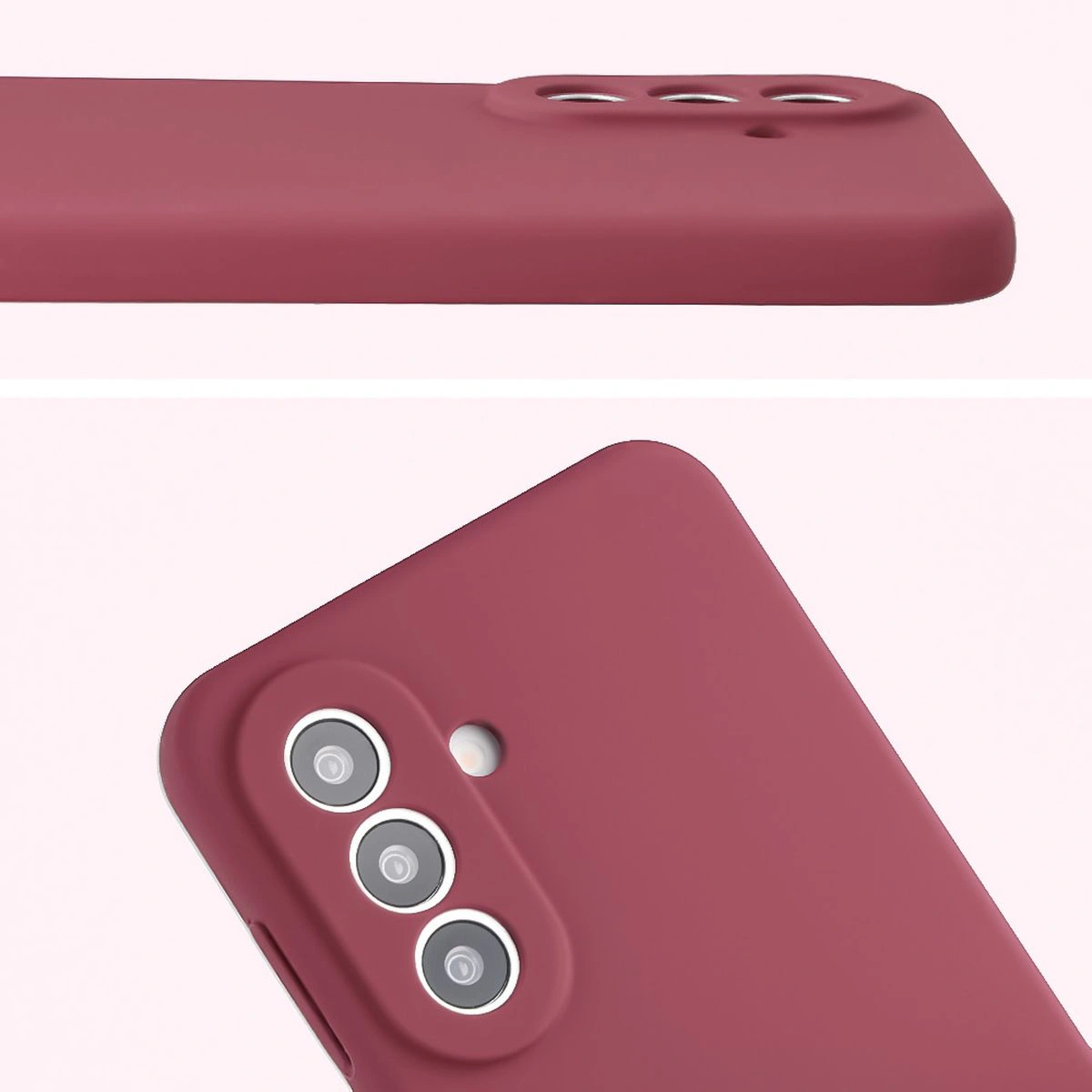 Close-up of the lens cutouts in the Bison Soft Case for Samsung Galaxy A57 5G