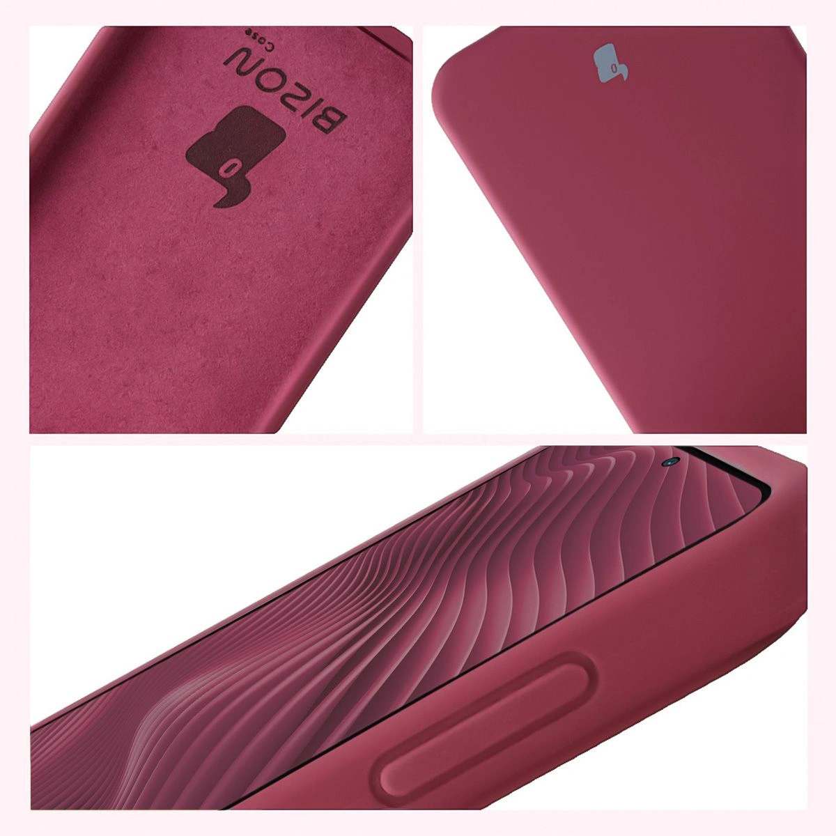 Construction of the Bison Soft Case: integrated covers, raised edges, and microfiber lining for Samsung Galaxy A57 5G