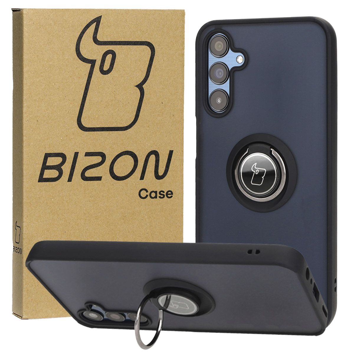 Finger-Halter Etui Bizon Case Hybrid Ring für Samsung Galaxy M15 5G