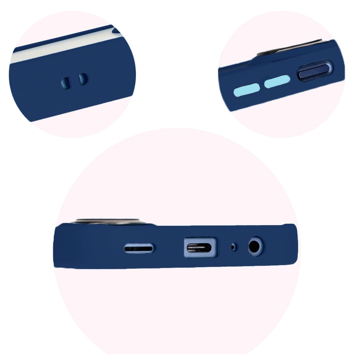 Decupaje precise, capace integrate și decupaj pentru lanyard în husă Bizon Case Hybrid Ring