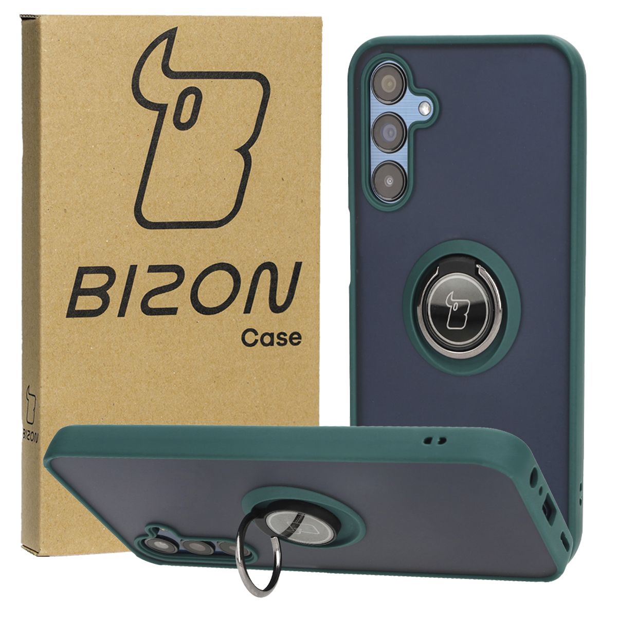 Fingerhalter-Hülle Bizon Case Hybrid Ring für Samsung Galaxy M15 5G