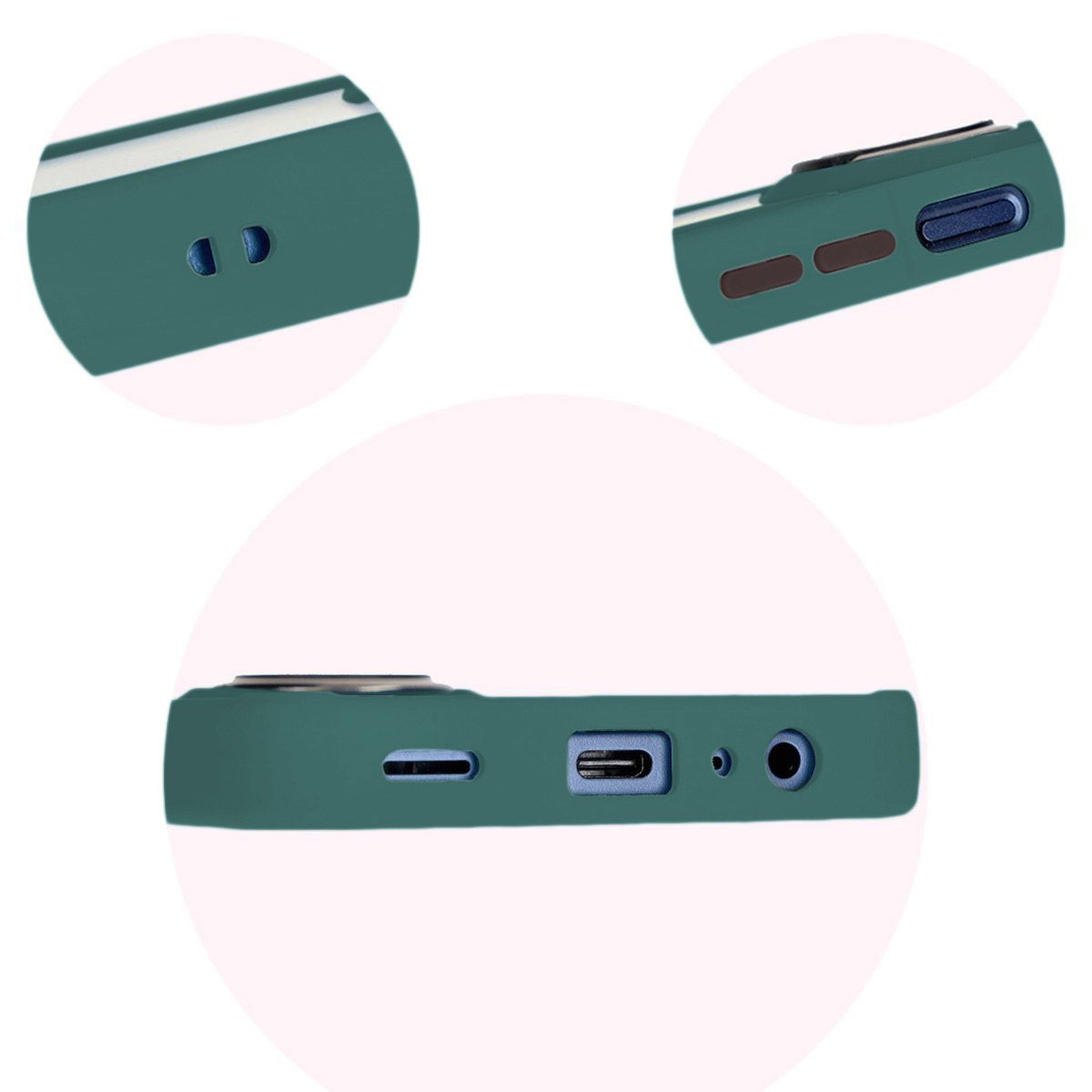 Präzise Aussparungen, integrierte Abdeckungen und Aussparung für das Band in der Bizon Case Hybrid Ring Hülle