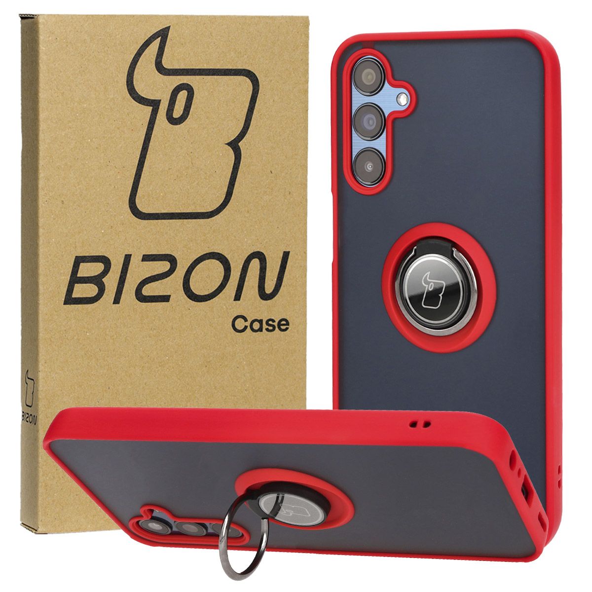 Etui z uchwytem na palec Bizon Case Hybrd Ring do Samsung Galaxy M15 5G
