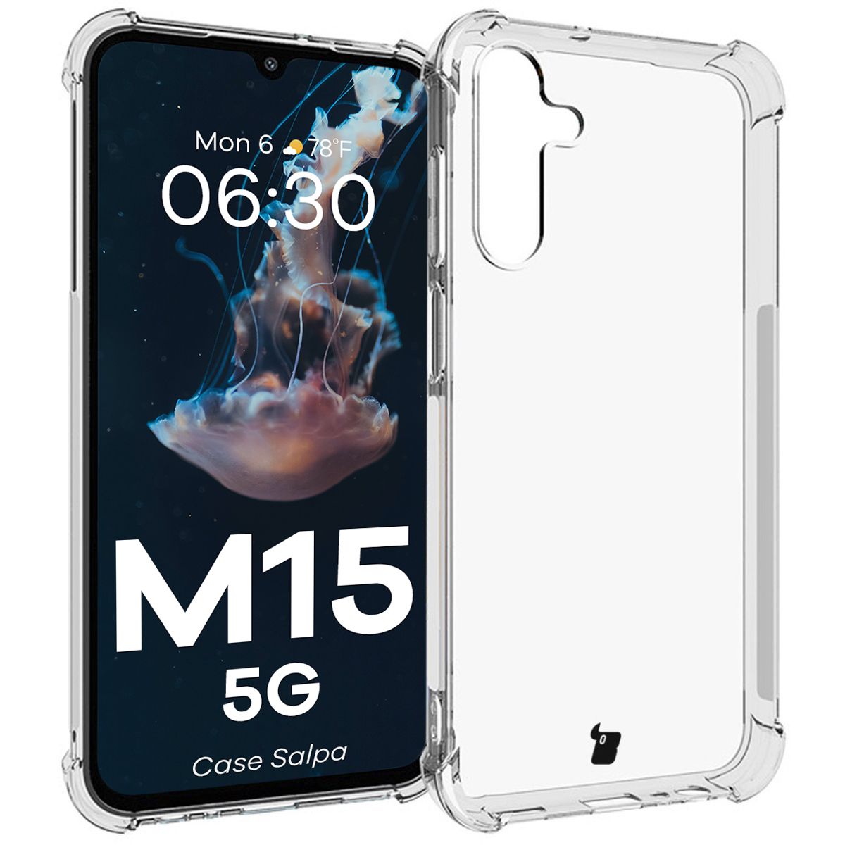 Transparente Hülle Bizon Case Salpa für Samsung Galaxy M15 5G
