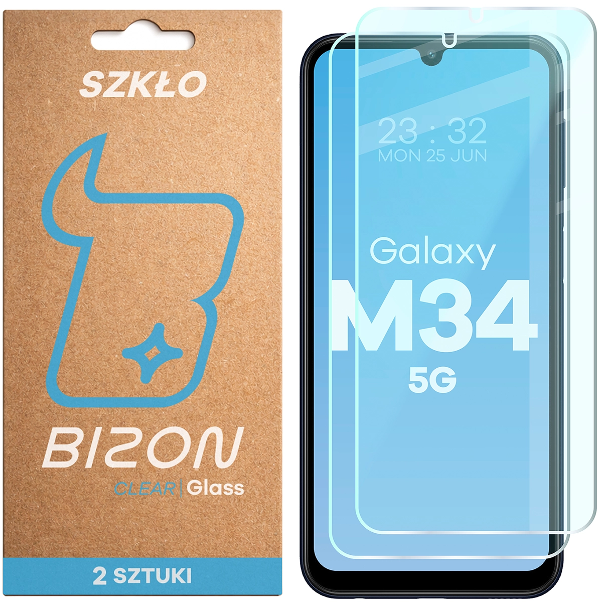 Szkło hartowane Bizon Glass Clear Duo do Samsung Galaxy M34 5G