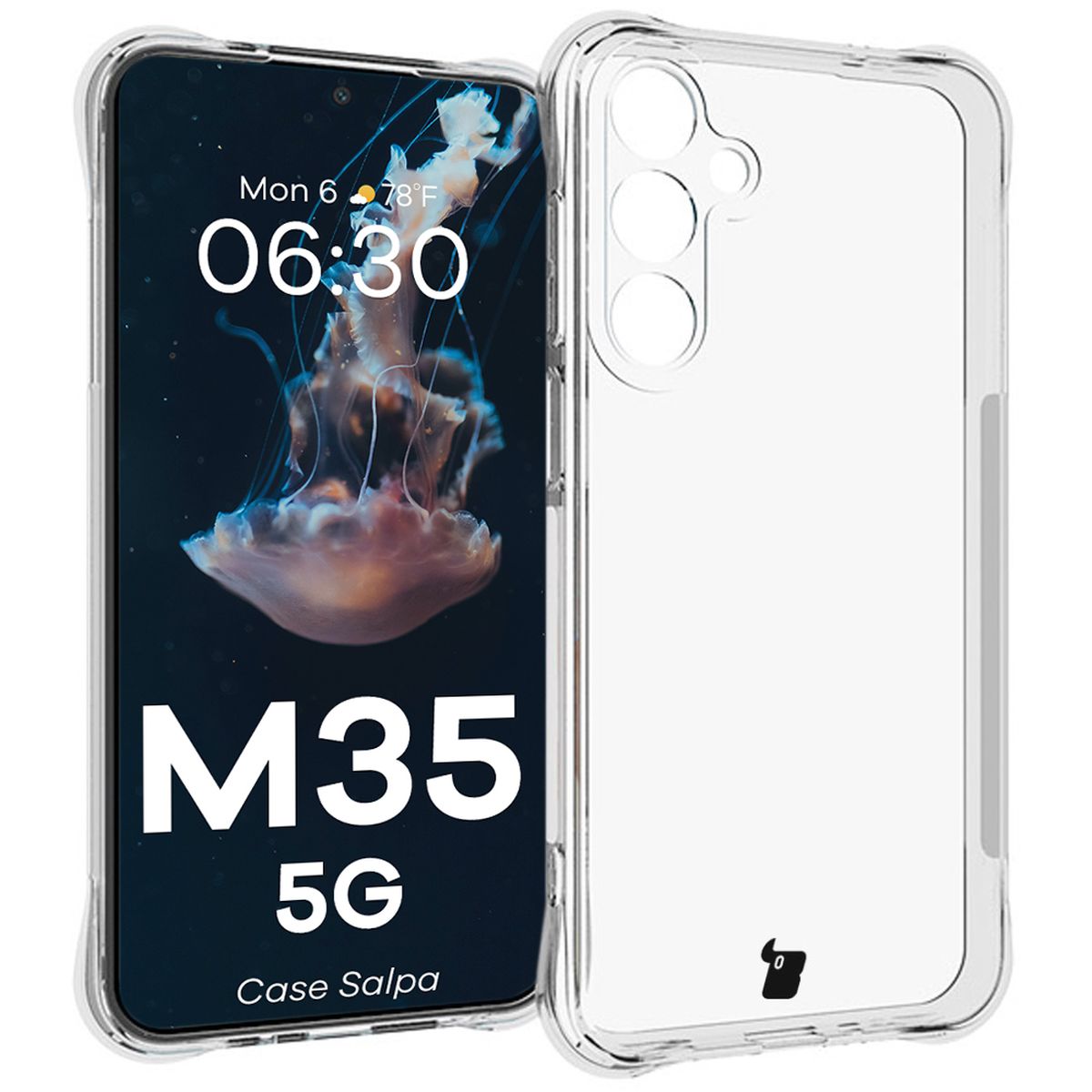 Flexibles Bizon Case Salpa für Galaxy M35 5G, transparent