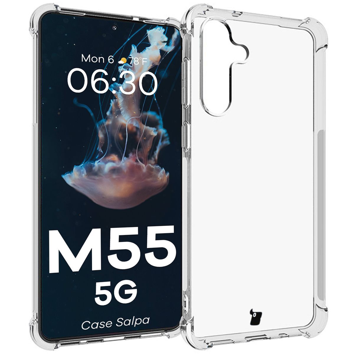 Transparent Bizon Case Salpa for Samsung Galaxy M55 5G
