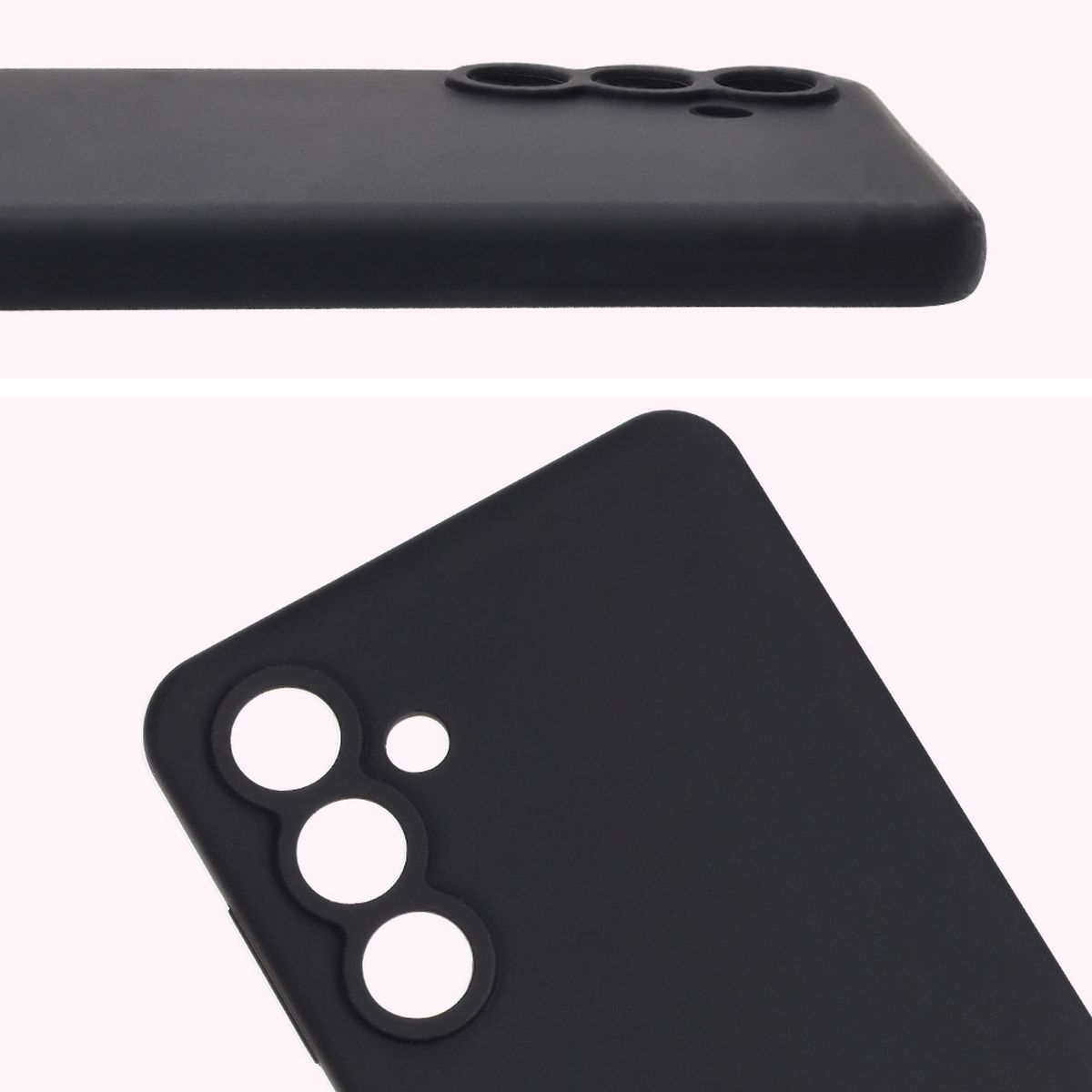 Detaliu pe coupurile pentru lentile în carcasa Bizon Soft Case