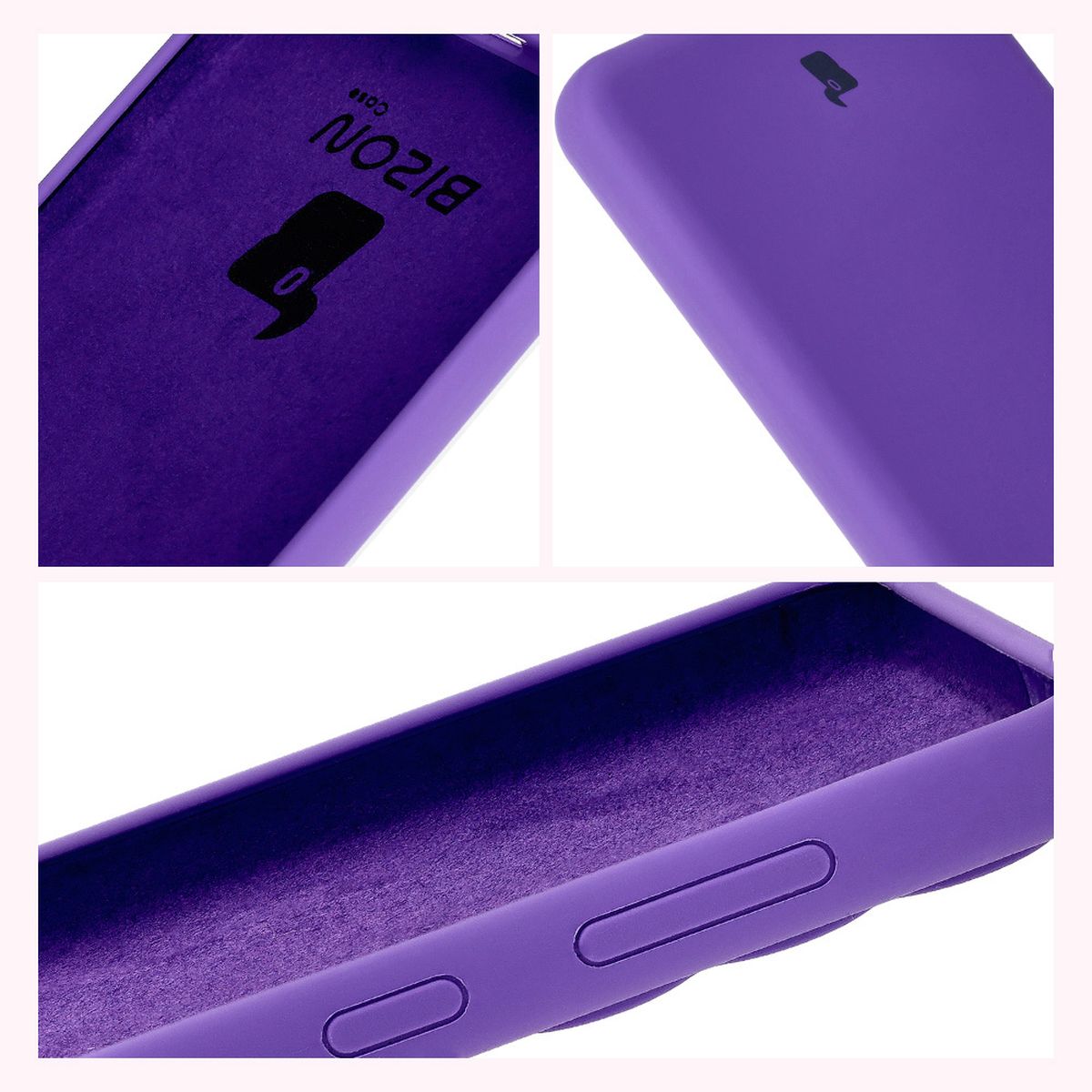 Construcția husei Bizon Soft Case: capace integrate, margini ridicate și căptușeală din microfibră