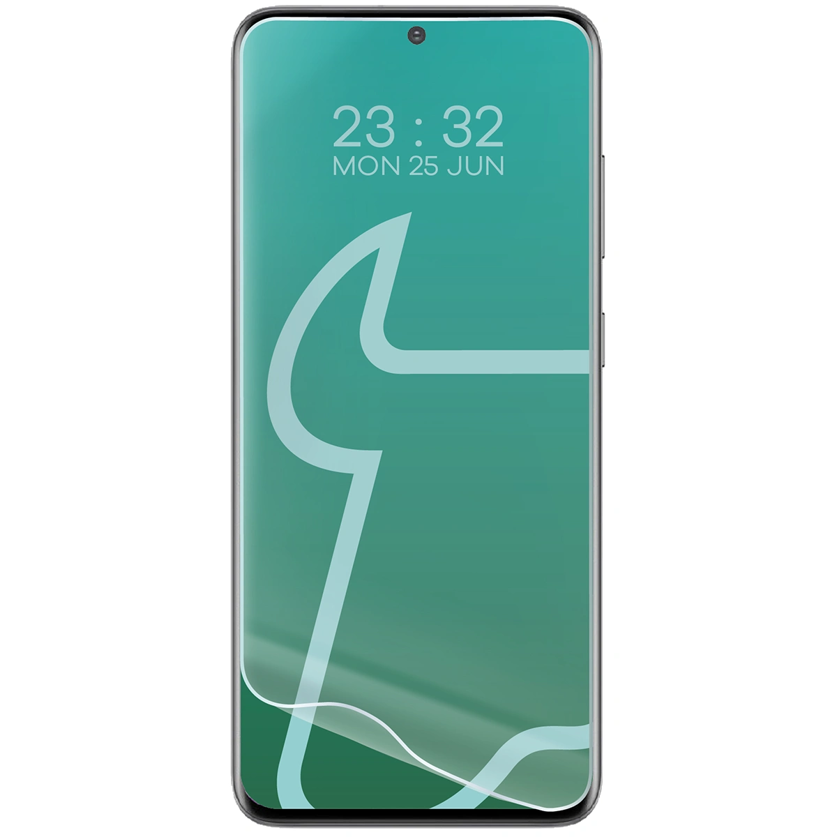 Folia hydrożelowa do Samsung Galaxy S20 obok telefonu