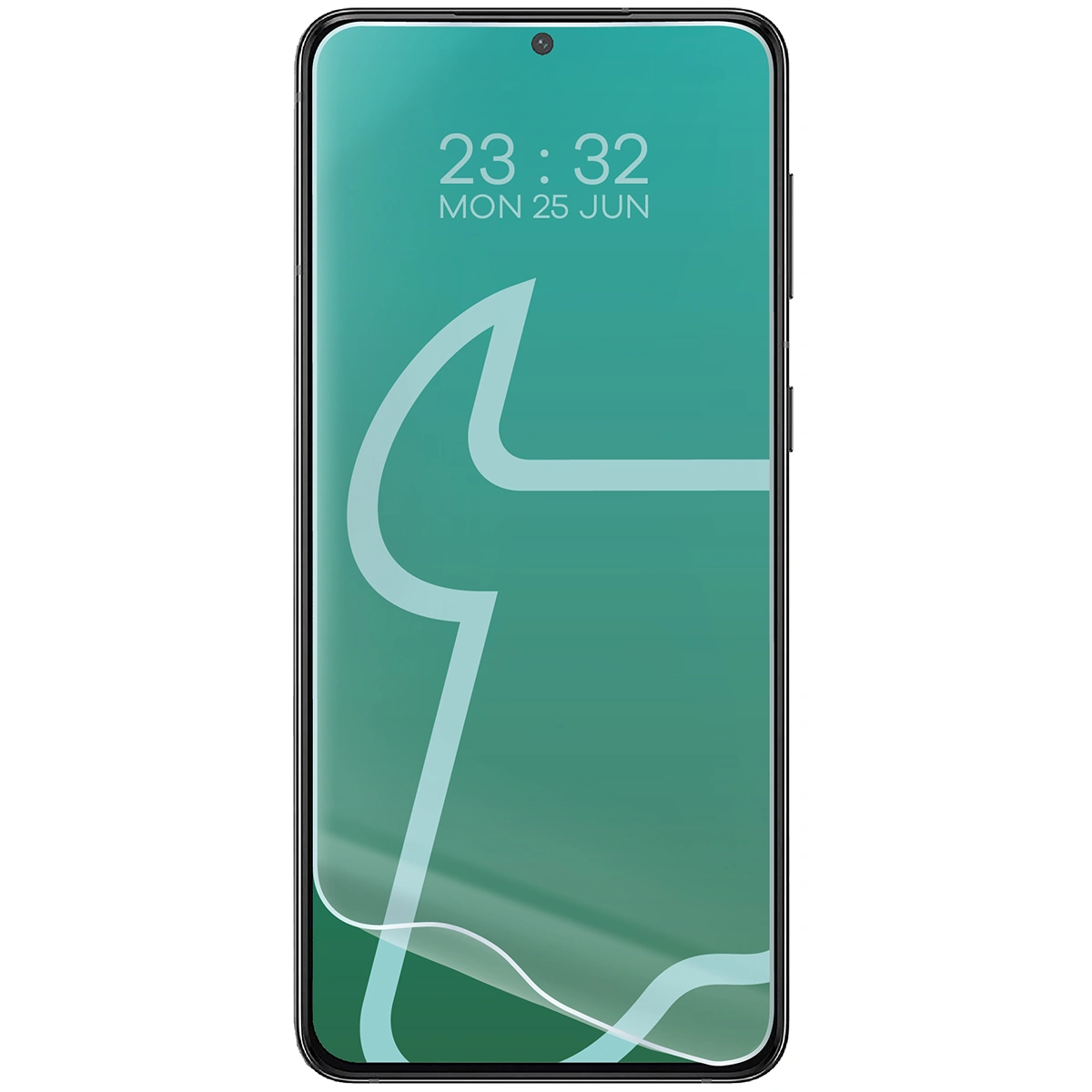 Folia hydrożelowa do Samsung Galaxy S21 Plus obok telefonu