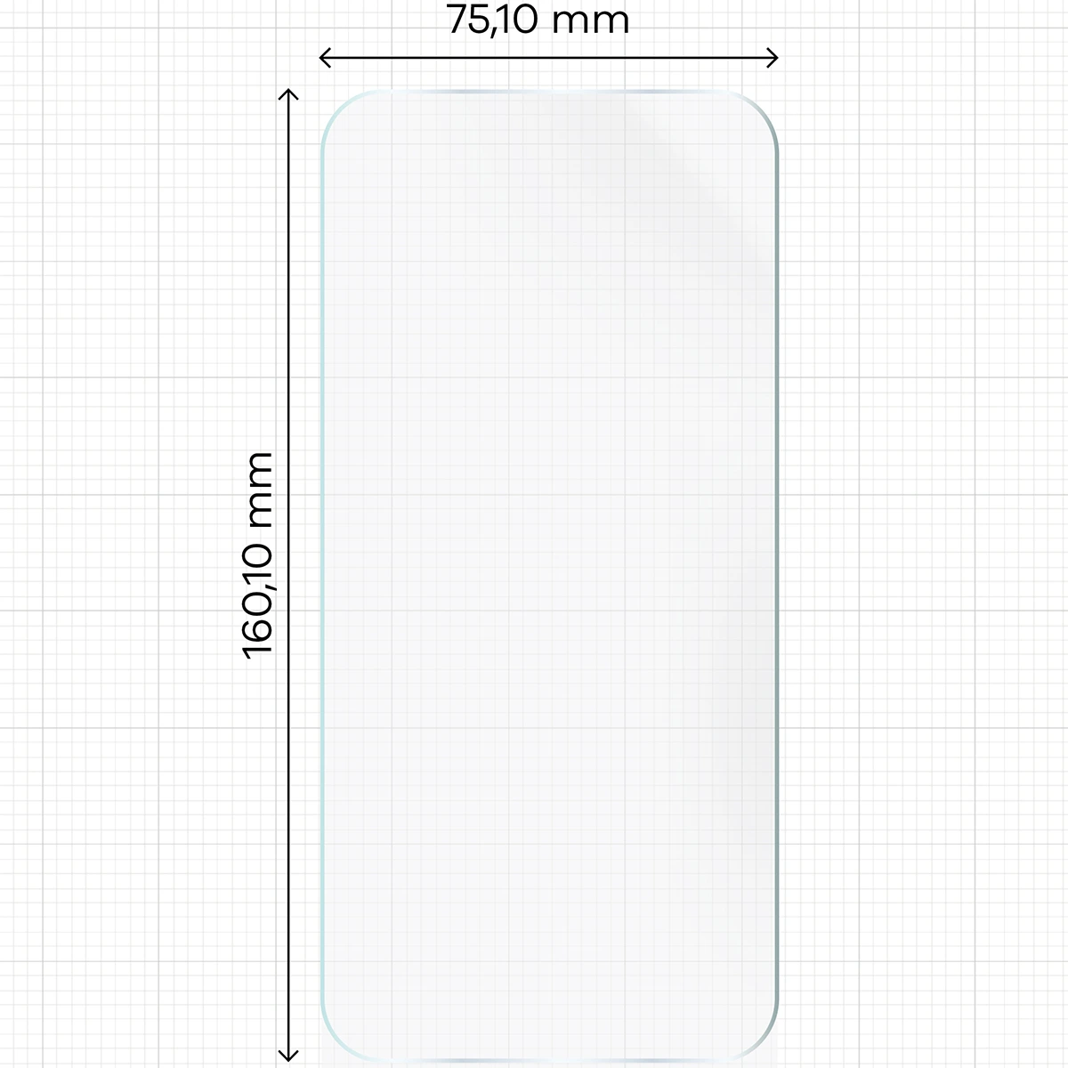 Miarka z wymiarami folii hydrożelowej Bizon Glass Hydrogel Front do Samsung Galaxy S21 Ultra