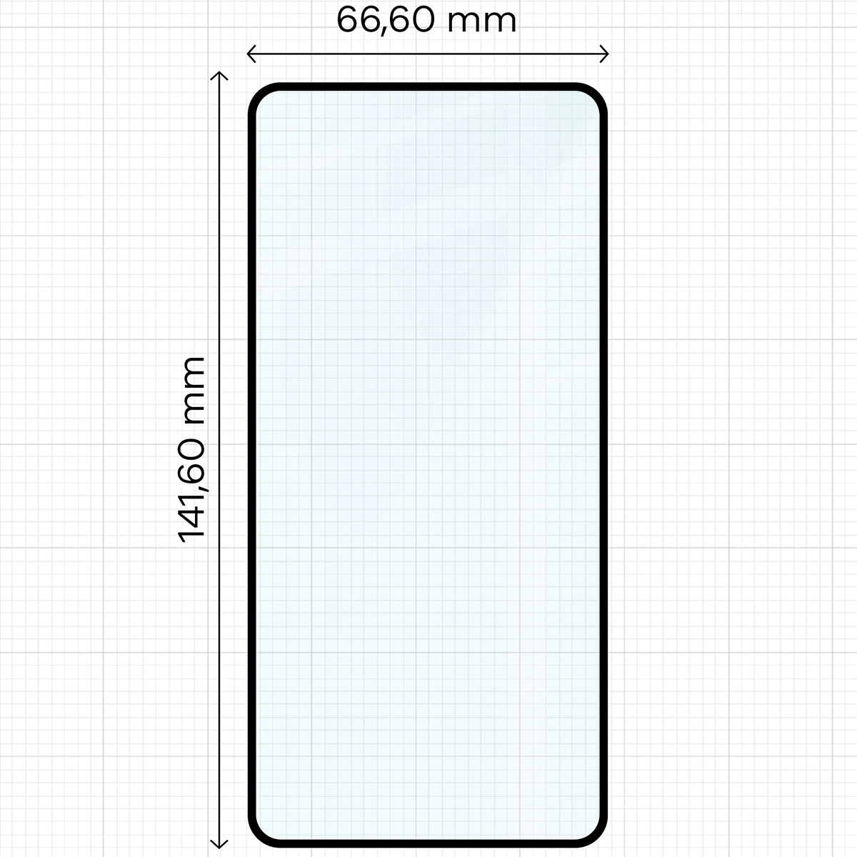 Wymiary szkła Bizon Glass Edge Duo do Samsung Galaxy S22
