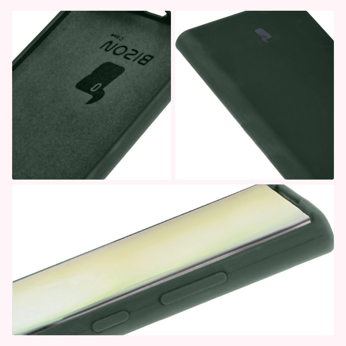 Construcția husei Bizon Soft Case: capace integrate, margini ridicate și căptușeală din microfibră