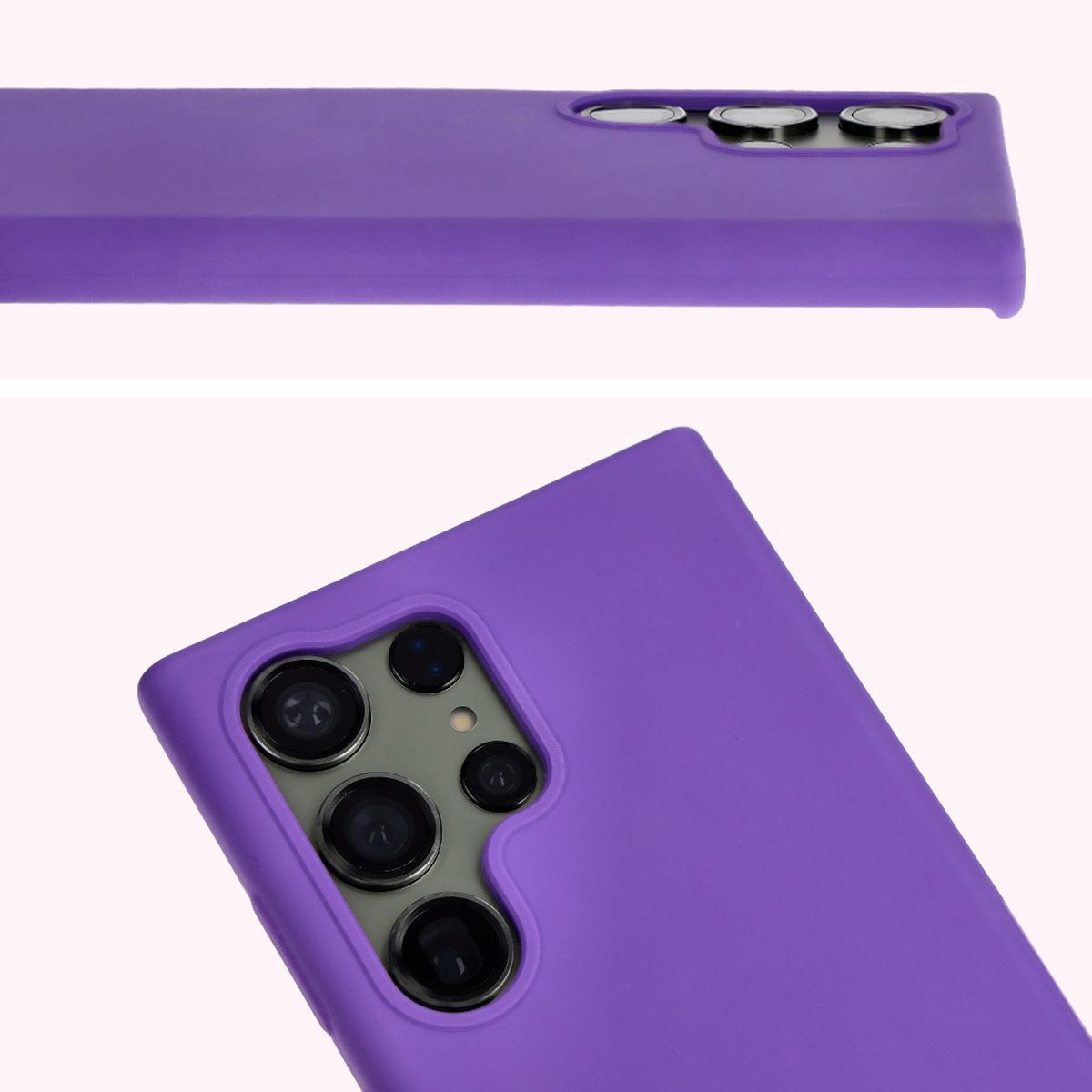 Prim-plan pe decupajul pentru lentile în husa Bizon Soft Case