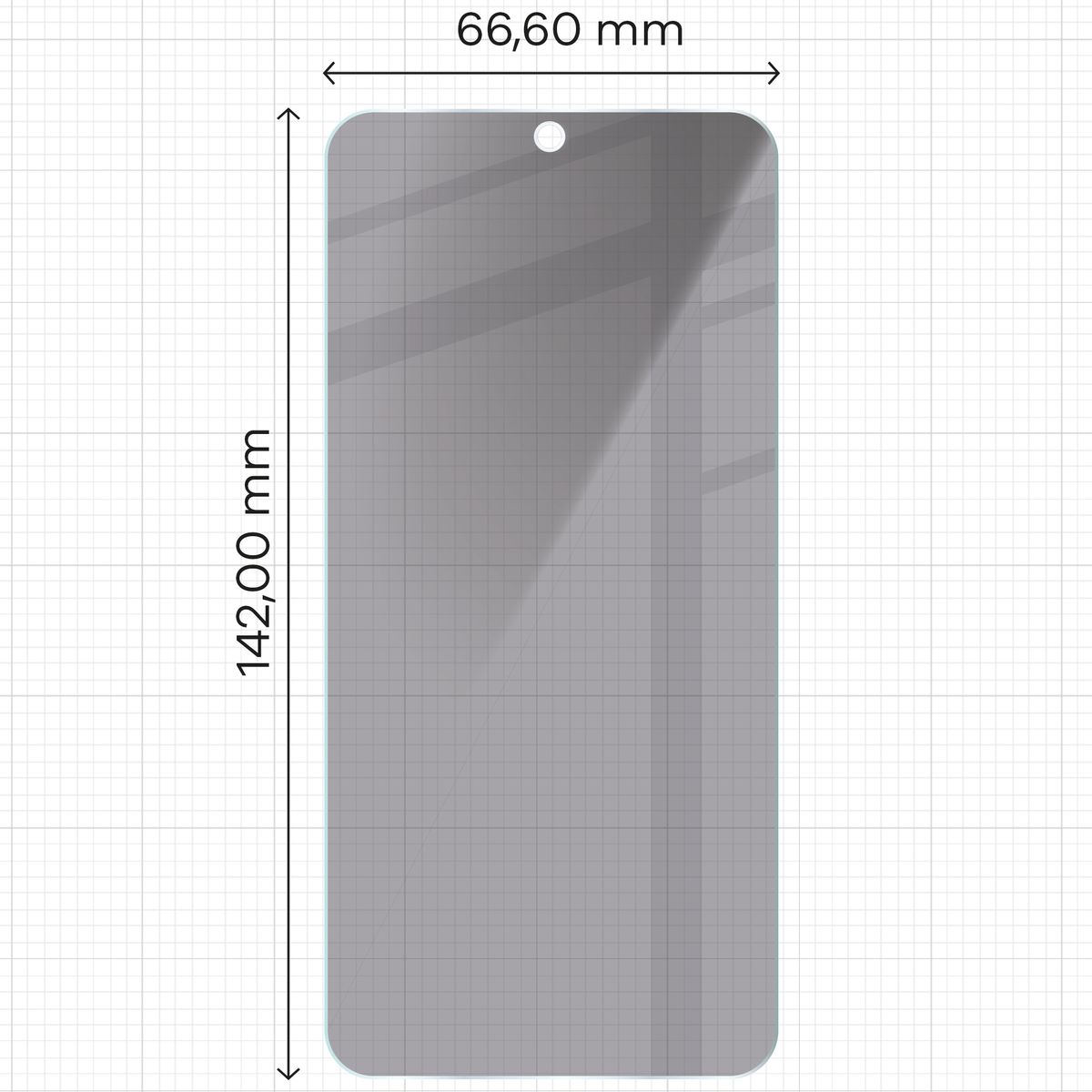 Zdjęcie na miarce szkła Bizon Glass Clear Shadow do Samsung Galaxy S23