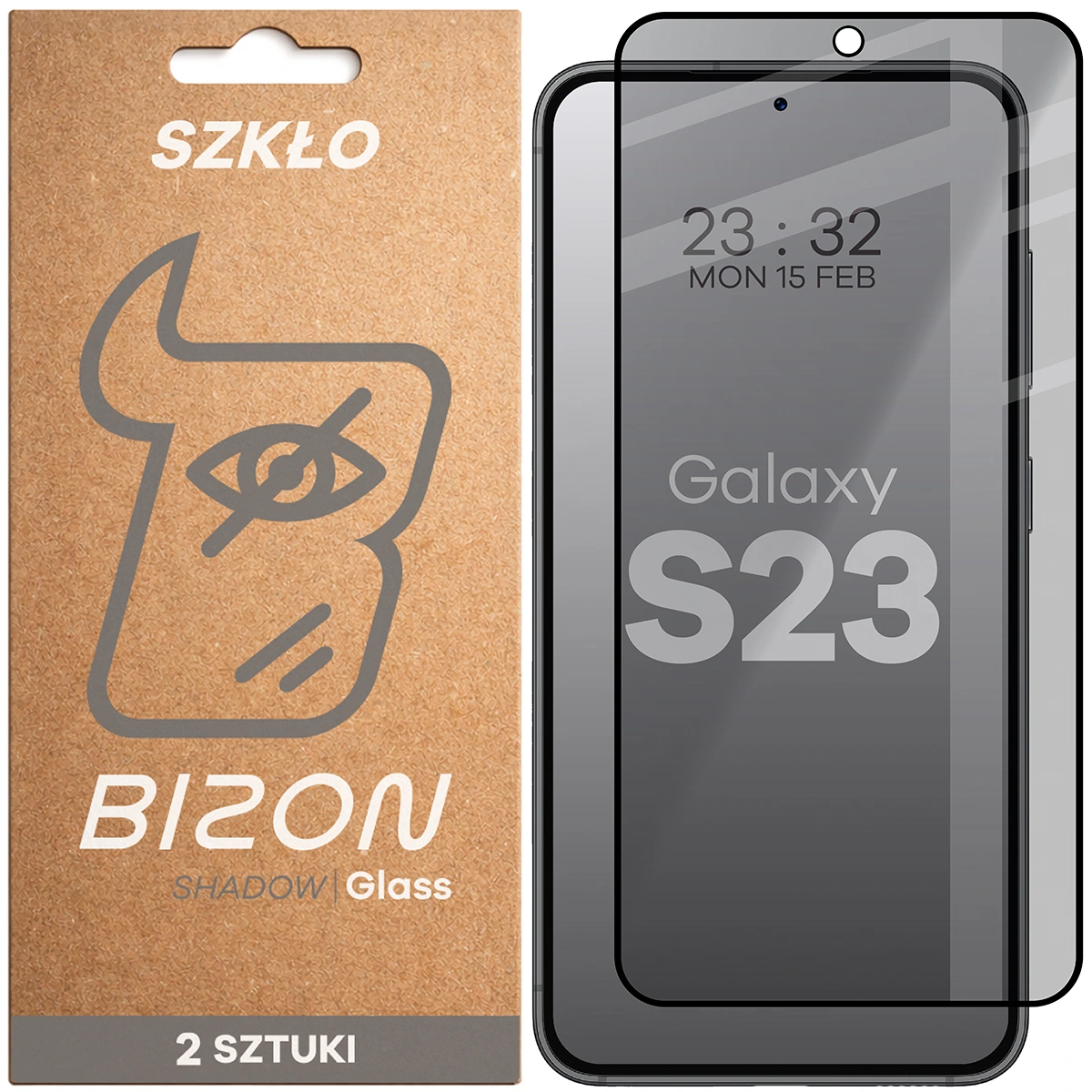 Szkło prywatyzujące Bizon Glass Edge Shadow Duo do Samsung Galaxy S23