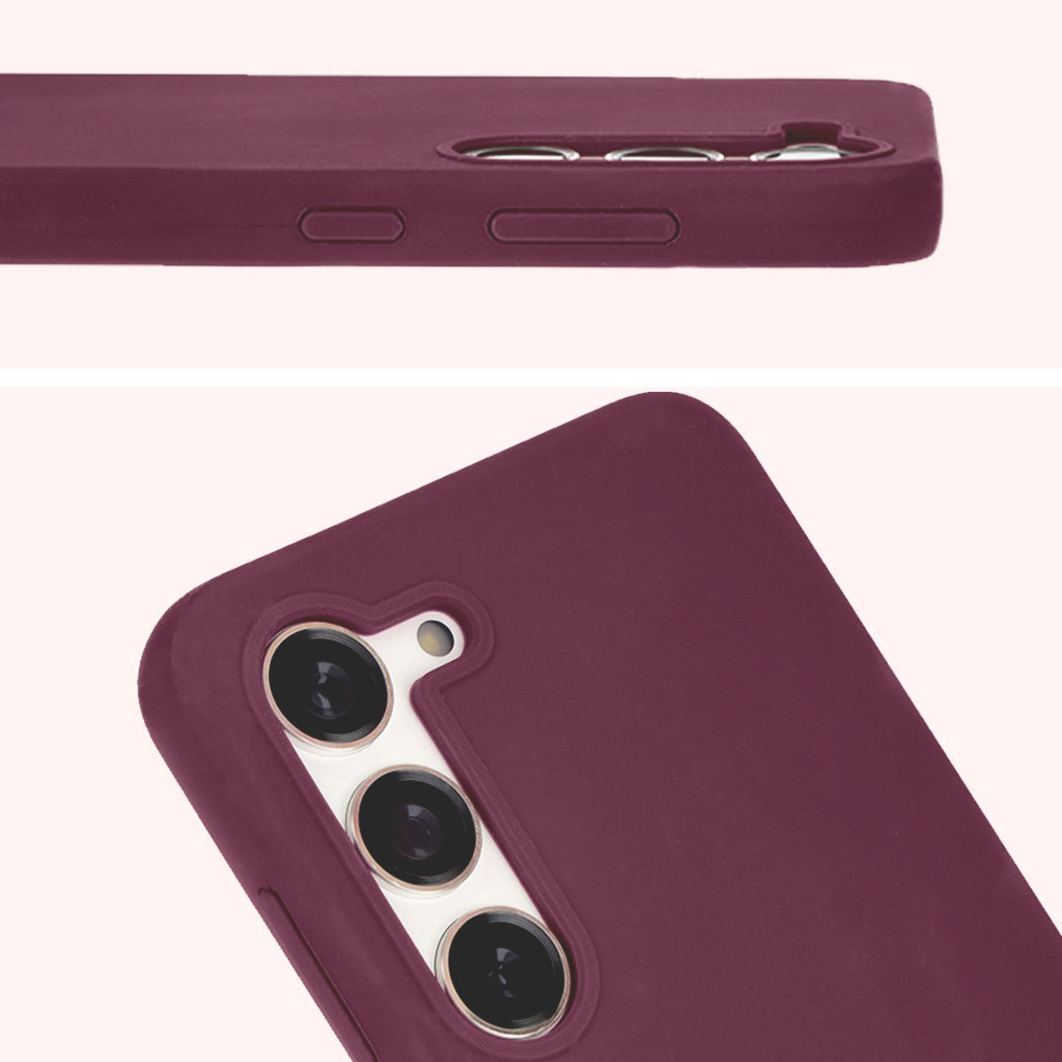 Prim-plan al decupajelor pentru obiective în husa Bizon Soft Case