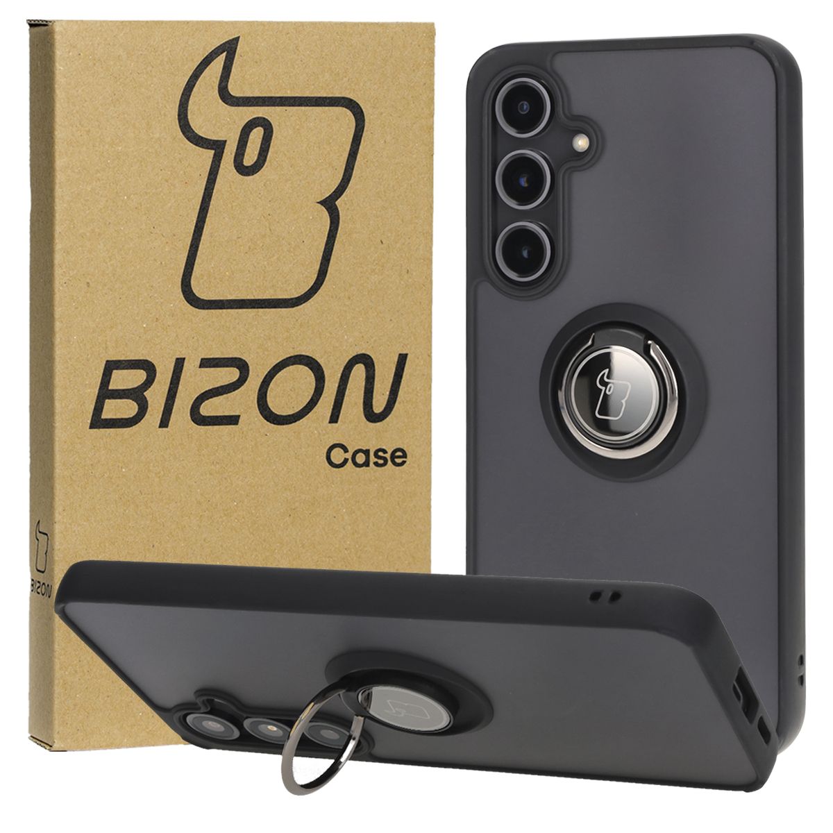 Husă cu suport pentru deget Bizon Case Hybrid Ring pentru Galaxy S24 FE