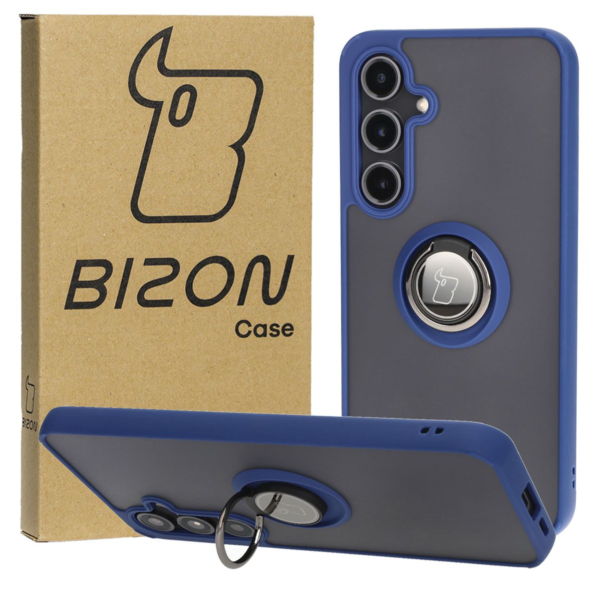 Husă cu suport pentru deget Bizon Case Hybrid Ring pentru Galaxy S24 FE
