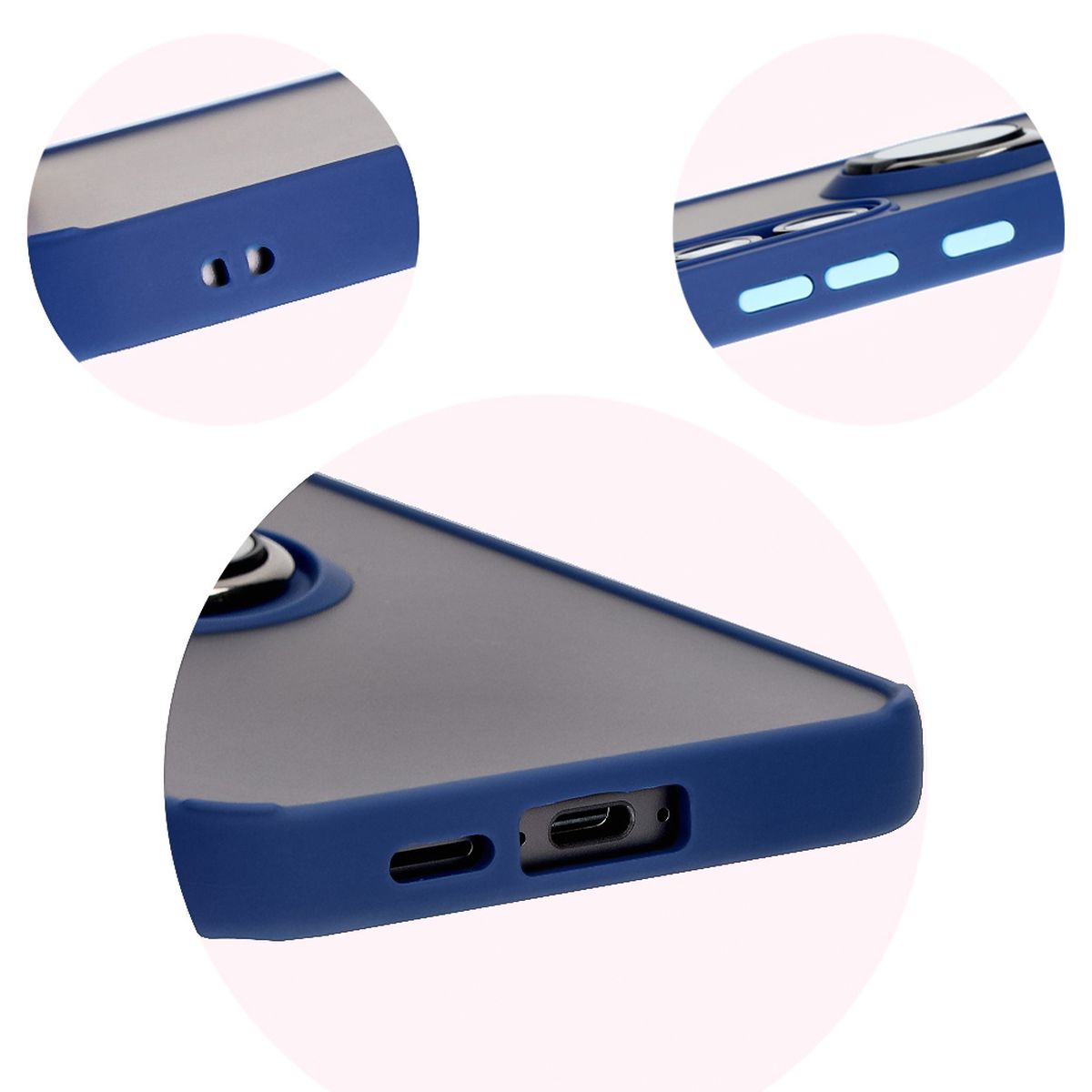 Decupaje precise, capace integrate și decupaj pentru sfoară în husa Bizon Case Hybrid Ring