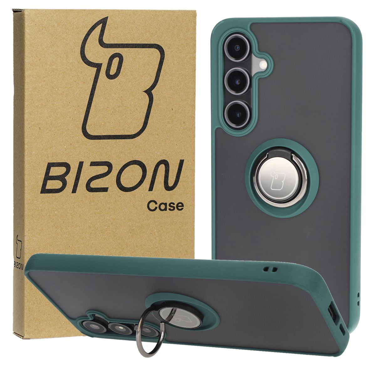 Husă cu suport pentru deget Bizon Case Hybrid Ring pentru Galaxy S24 FE