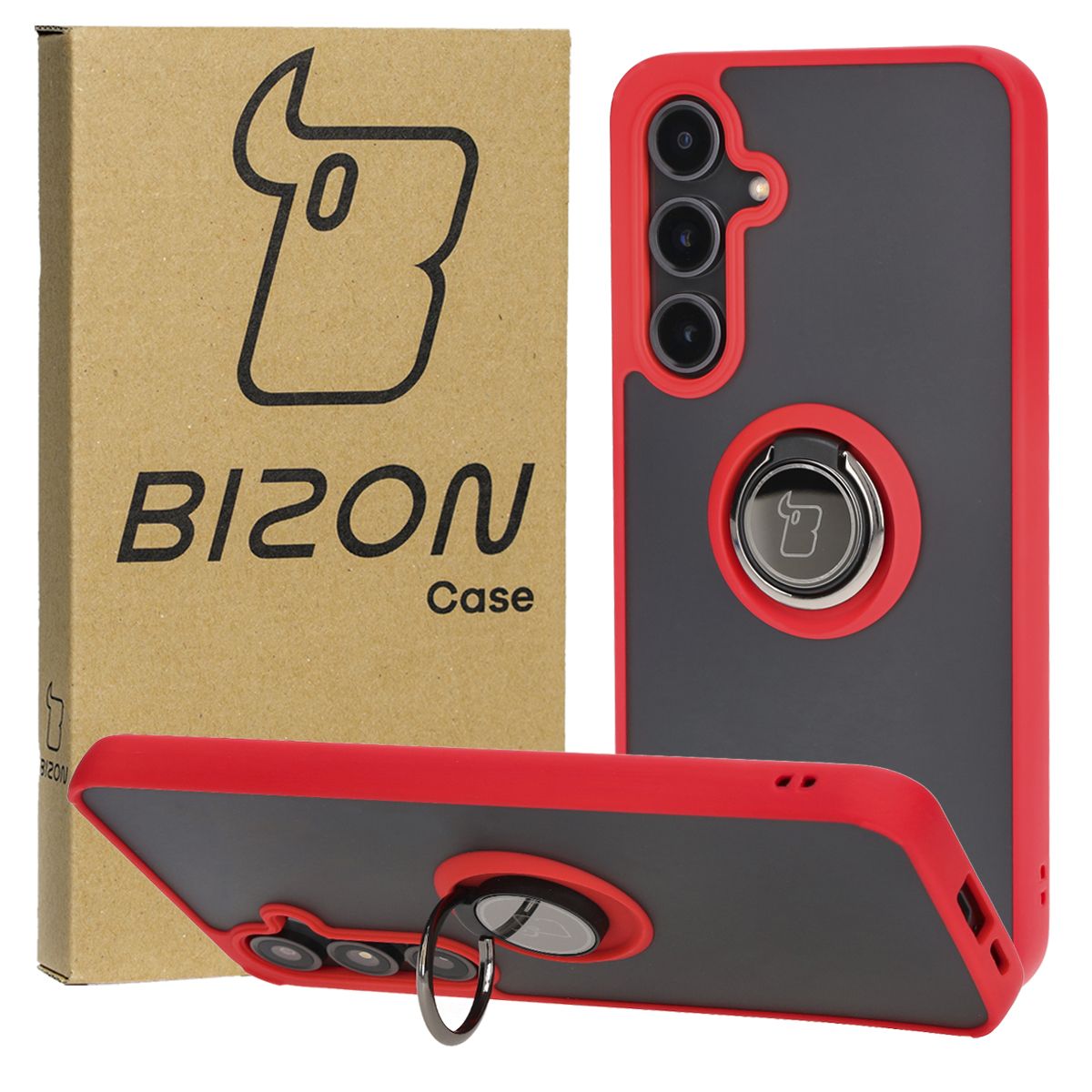 Carcasă cu suport pentru deget Bizon Case Hybrid Ring pentru Galaxy S24 FE