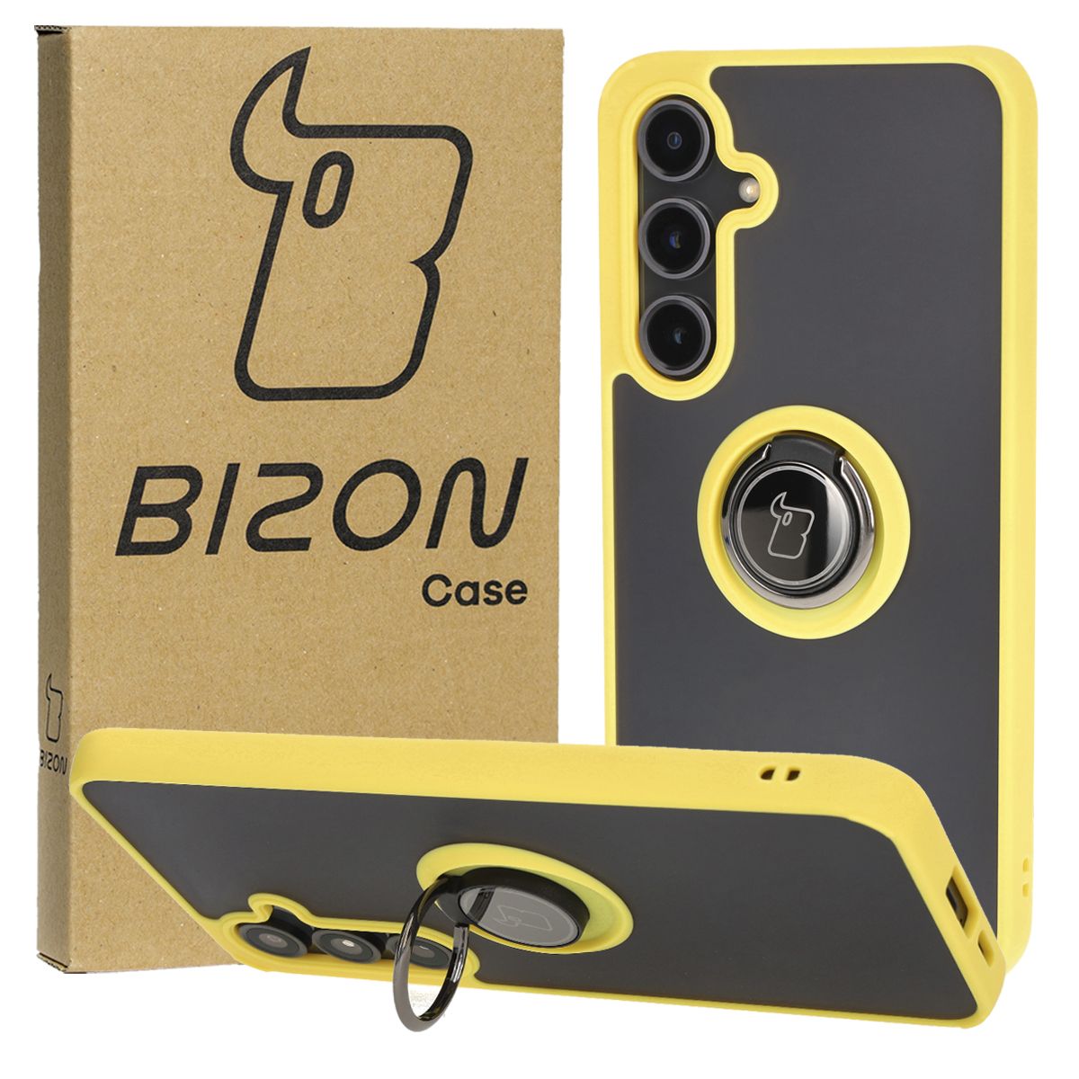 Carcasă cu suport pentru deget Bizon Case Hybrid Ring pentru Galaxy S24 FE