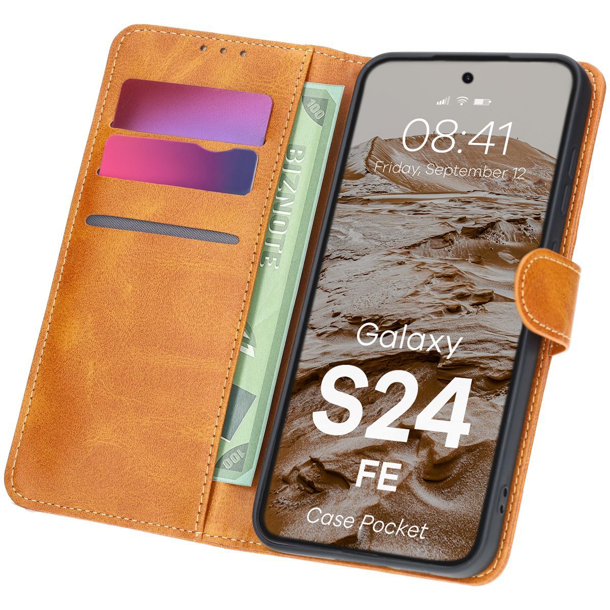 Husa cu clapetă Bizon Case Pocket pentru Galaxy S24 FE