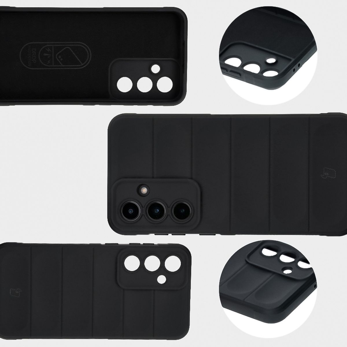 Microfiber lining, grooves on the back and reinforced corners in Bison Case Tur